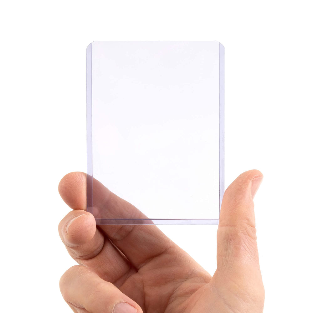 Vault X toploader containing a card in a soft sleeve for extra safety