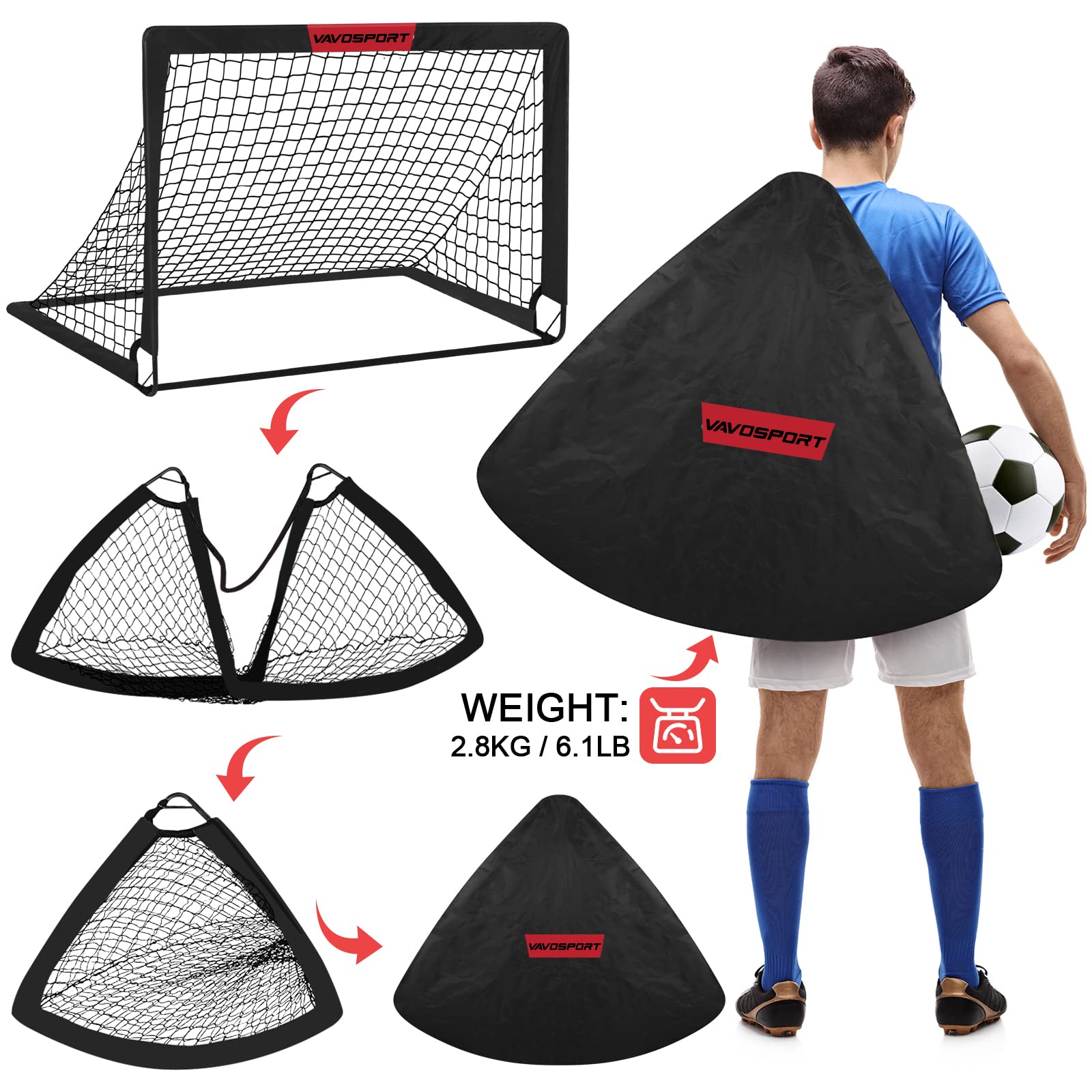 VAVOSPORT balón tamaño 3 con textura TPU para mayor durabilidad durante entrenamiento
