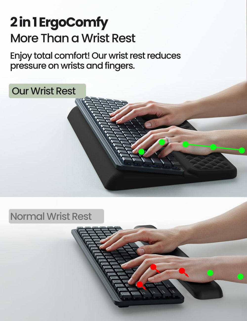 Vaydeer base de silicona antideslizante mantiene el teclado fijo