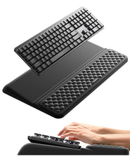 Vaydeer vista frontal sobre escritorio con teclado estabilidad mejorada