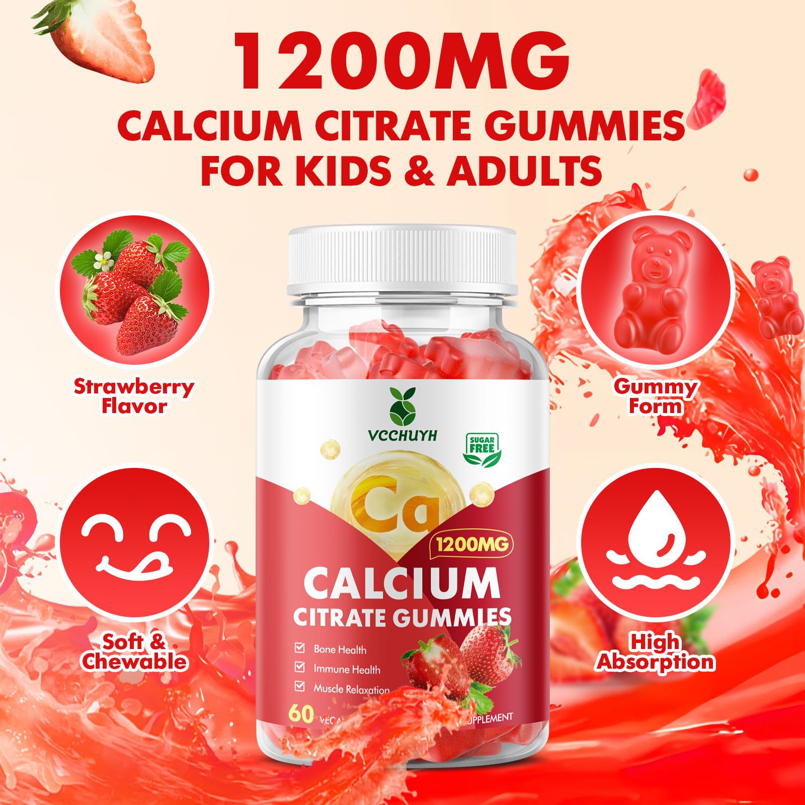 VCCHUYH gummy in hand showing recommended serving size convenience