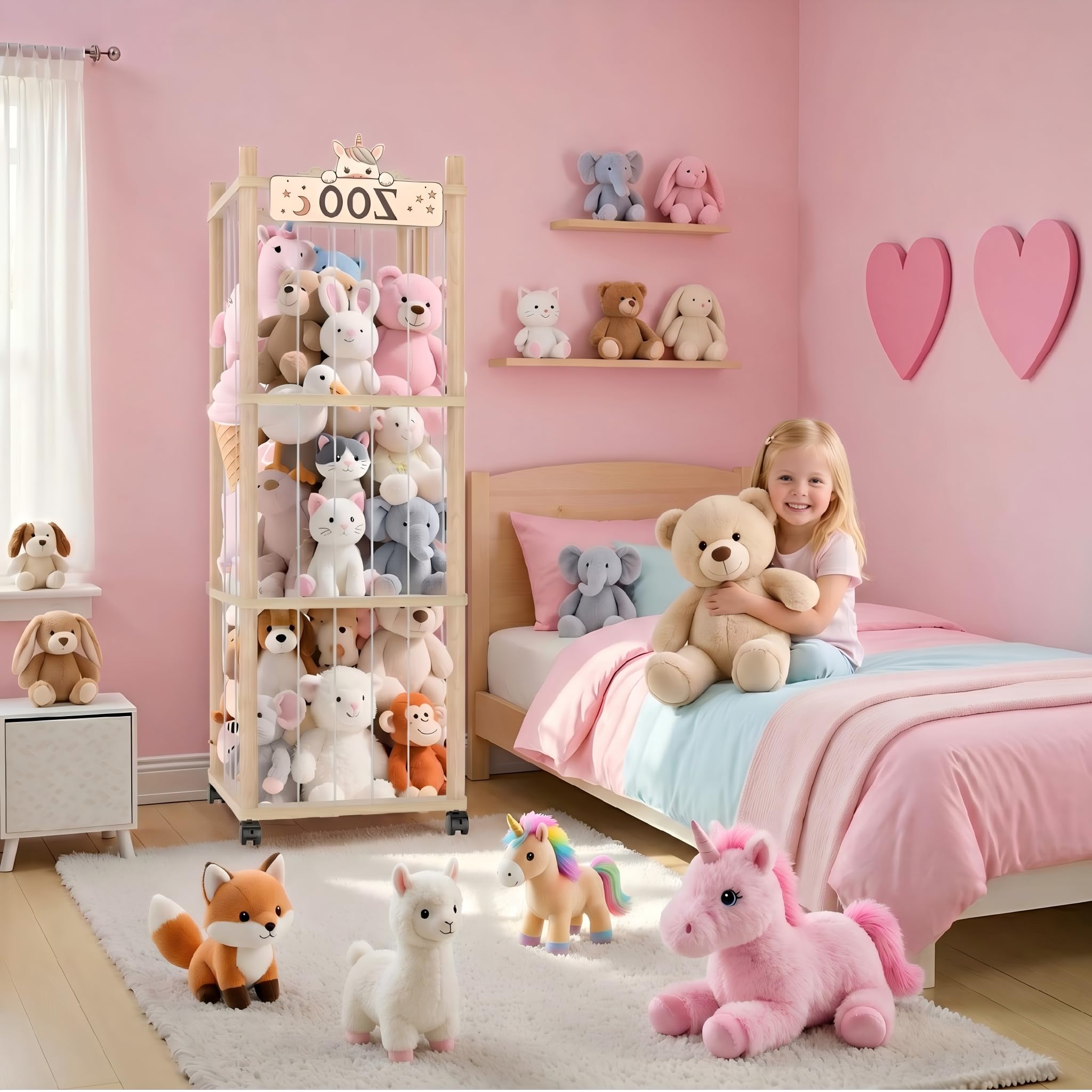 Vecxoty detalle de la malla base que evita pérdida de peluches pequeños