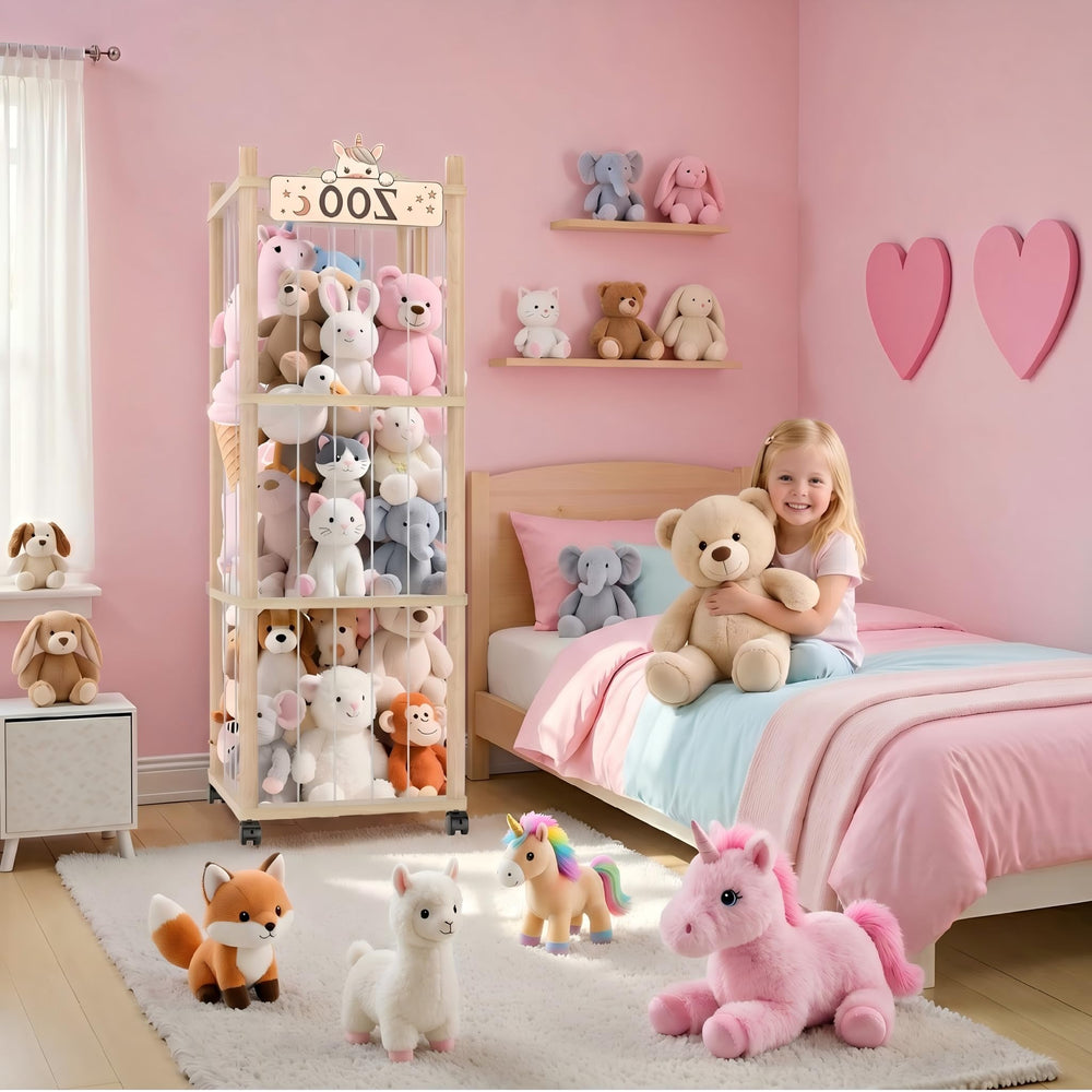 Vecxoty detalle de la malla base que evita pérdida de peluches pequeños