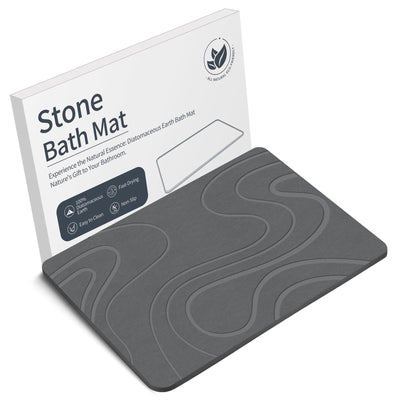 VEELOIM front view of stone mat showing streamlined modern design and quick-dry benefit