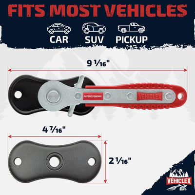Vehiclex grooved ergonomic handle offering slip-free grip even with gloves