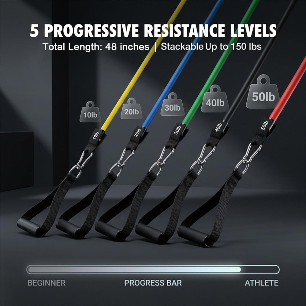 VEICK bands in use performing seated rows to build back strength