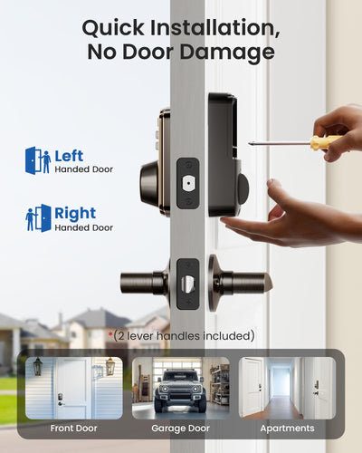 Veise KS01B lock cylinder and deadbolt close-up showing durable zinc alloy security benefit
