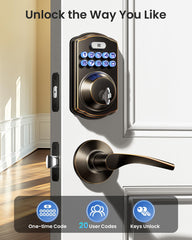 Veise KS01B backlit keypad close-up highlighting easy code entry and low-light visibility benefit