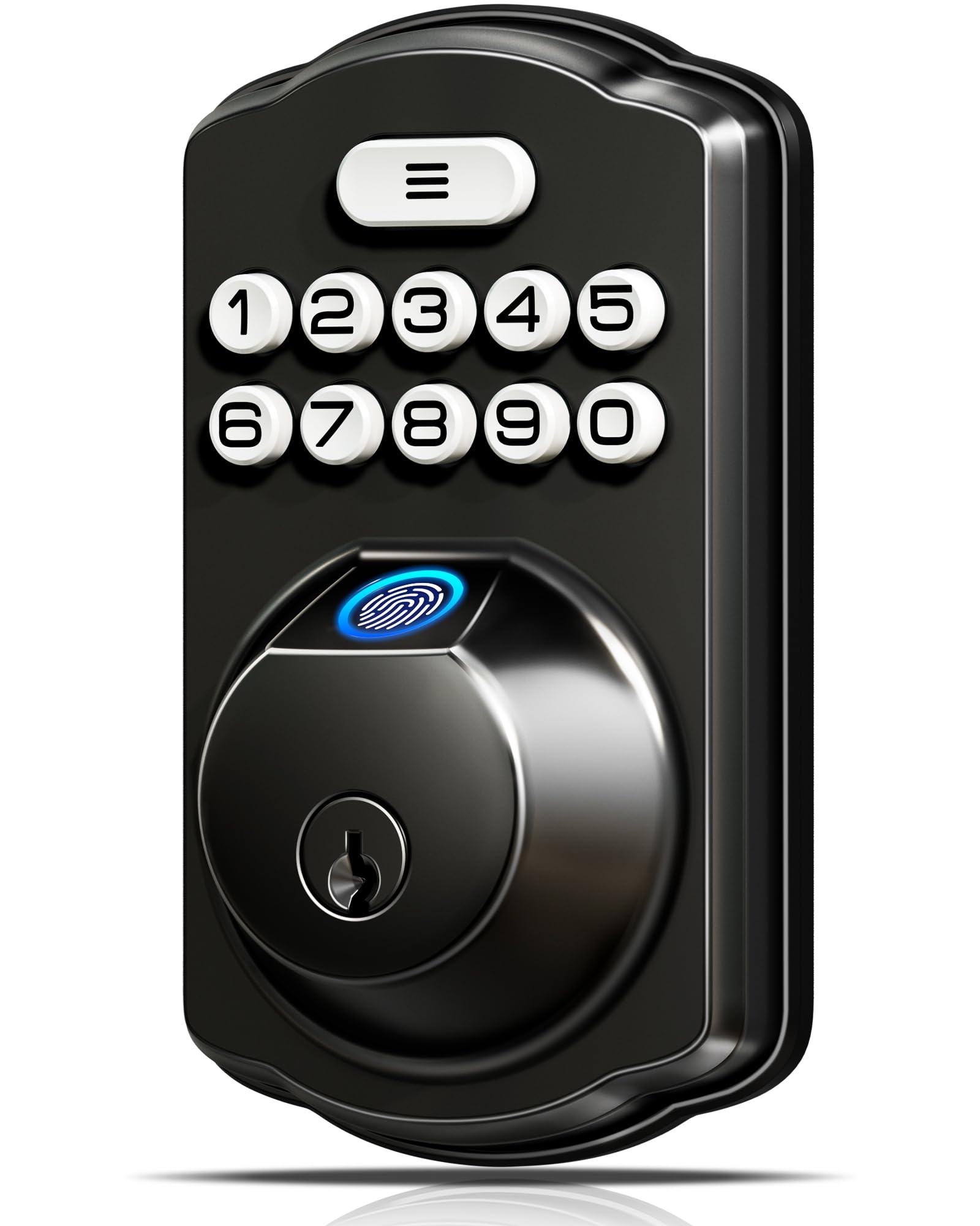 Veise KS02A frente negro mate mostrando diseño elegante y seguridad mejorada