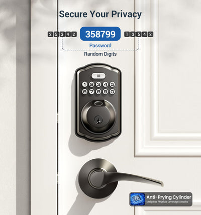 Veise KS02B installed on a wooden front door showing real-world curb appeal and fit