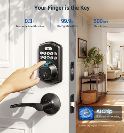 Veise KS02B close-up of zinc alloy lever handle showing ergonomic grip for comfortable use