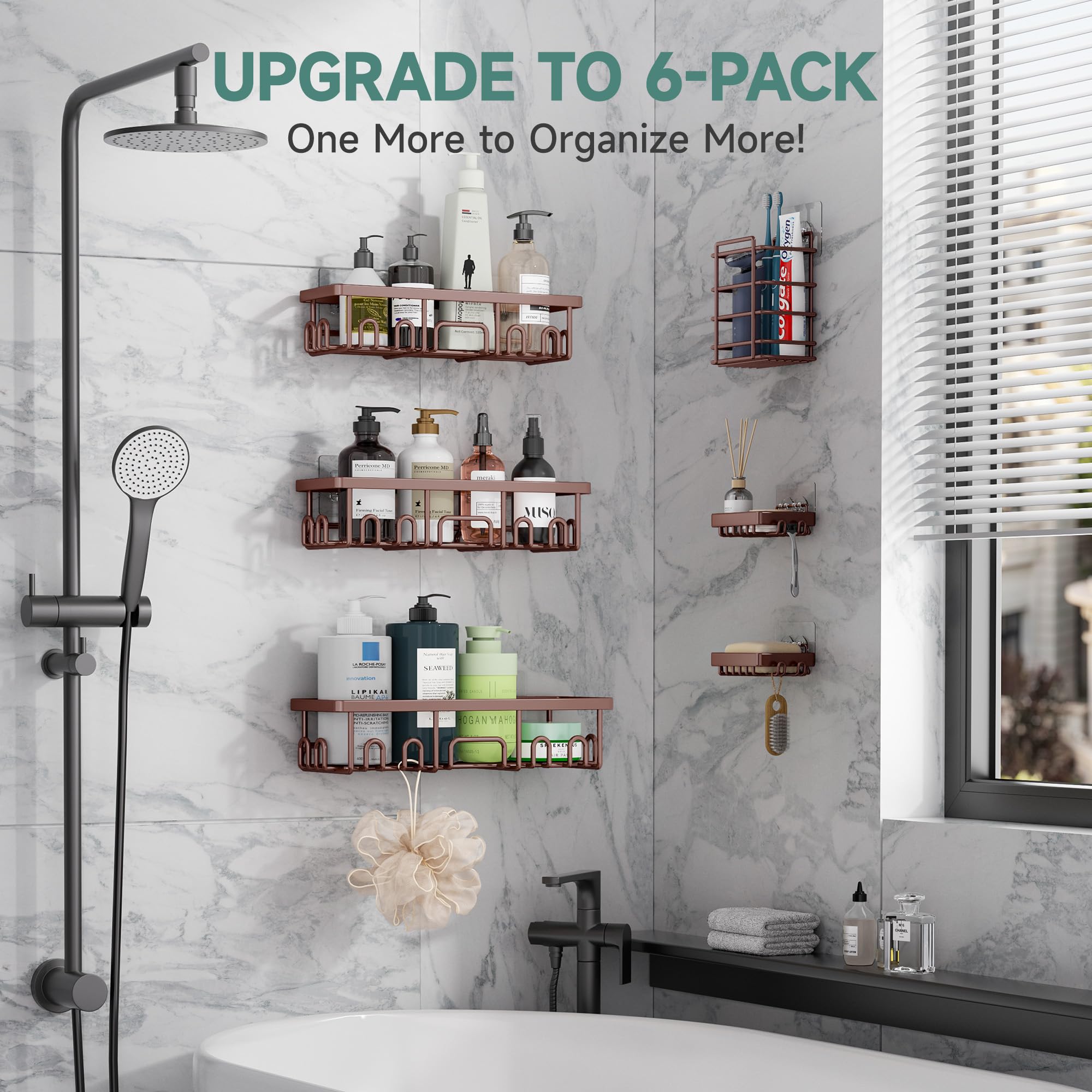 Veken adhesive mount back panel illustrating strong waterproof sticky backing