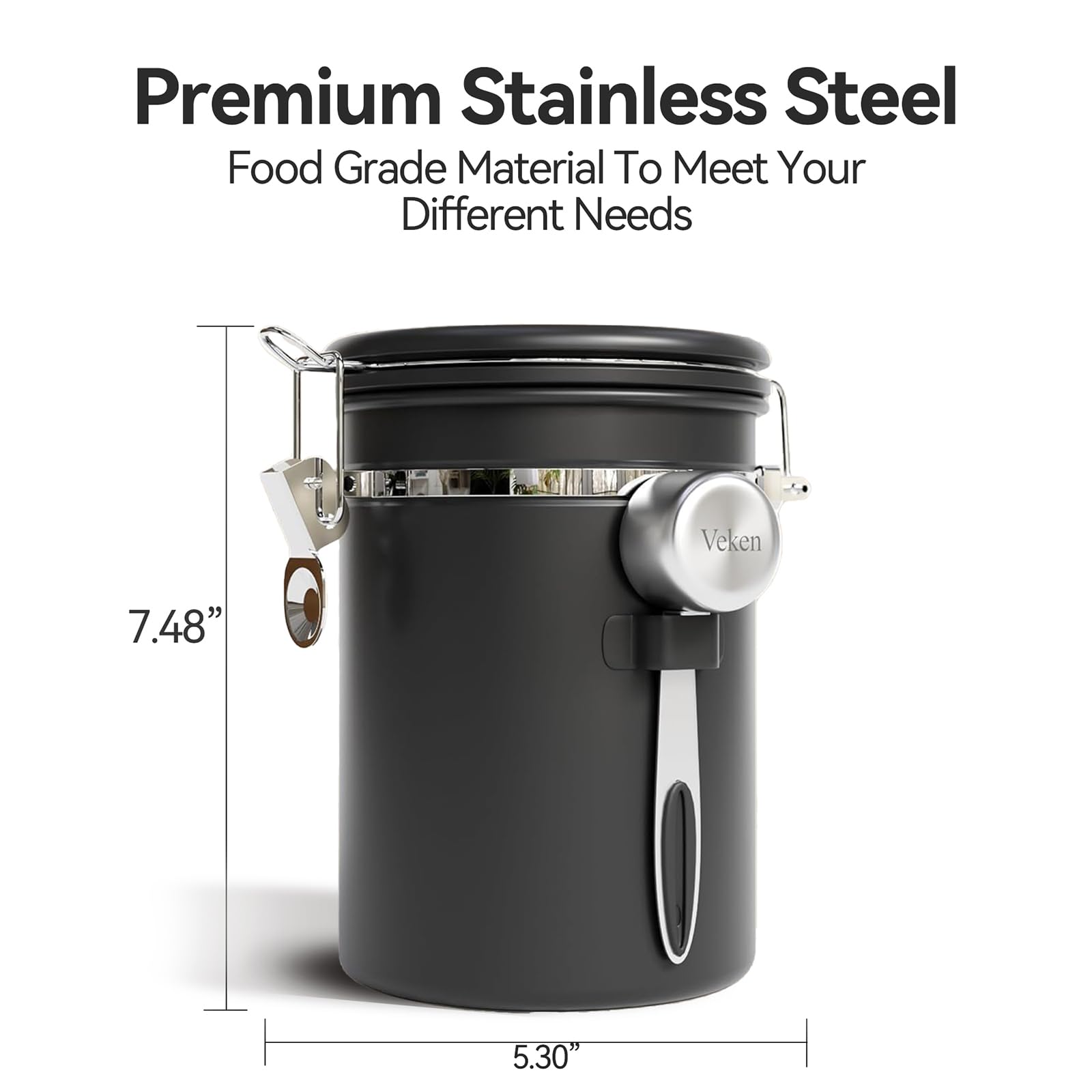 Veken closed lid detail highlighting seal for long-lasting freshness