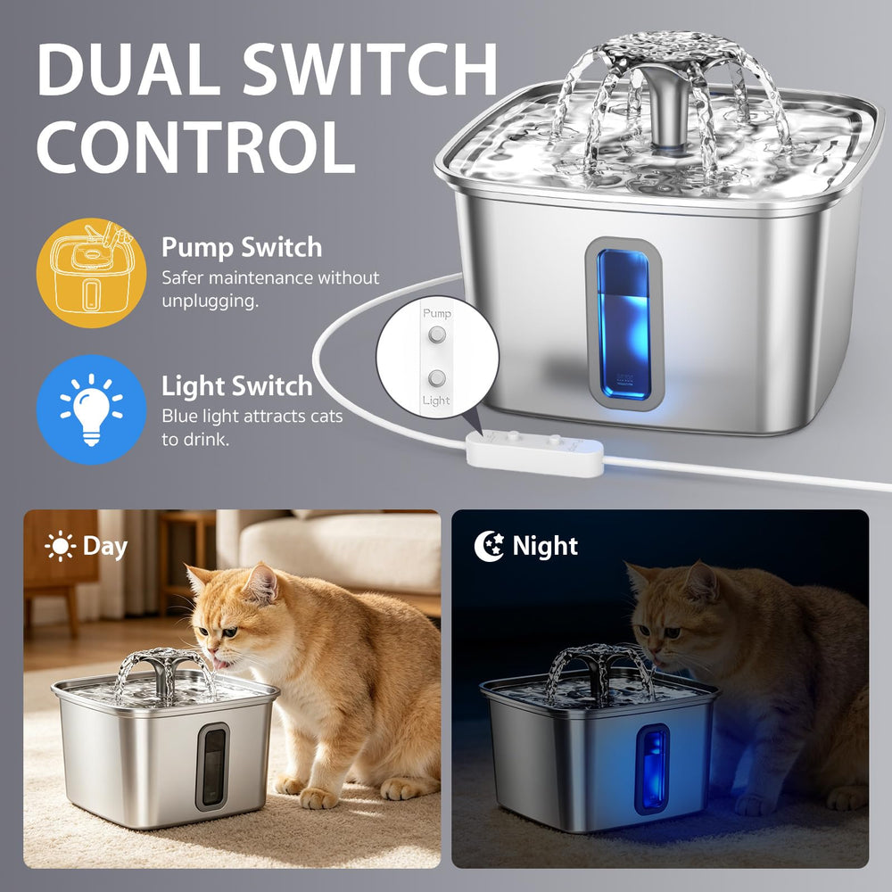 Veken comparación de tamaño con gato para apreciar capacidad 108oz