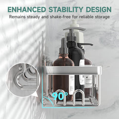 Veken large basket holding full-size bottles for easy access and stability