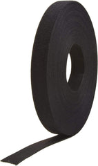 VELCRO rollo frontal mostrando la longitud y color negro para organización duradera