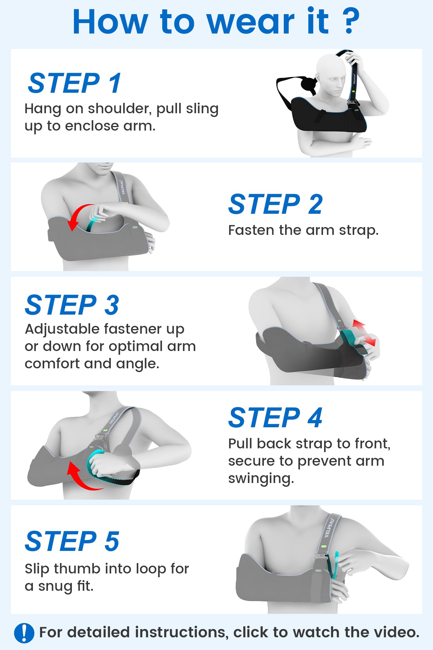 Velpeau estilo de vida: usuario descansando en casa con soporte cómodo