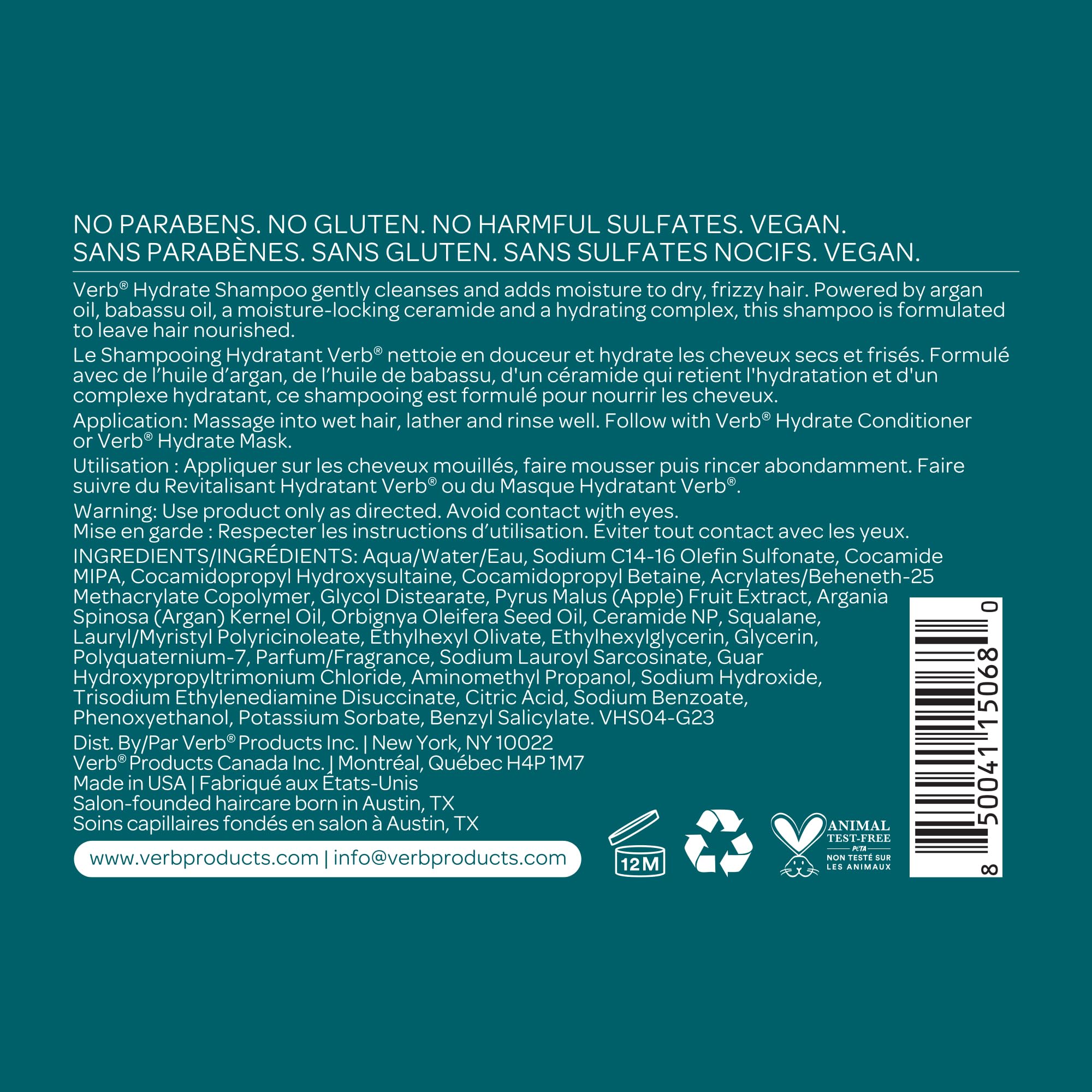 VERB primer plano de ceramida y aceite de argán mostrando nutrición