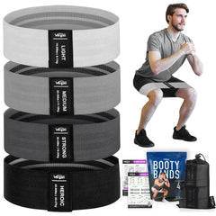 Vergali presentación frontal del set con 4 bandas y estuche, ideal para entrenar