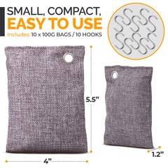Vergali charcoal bag placed under car seat freshening vehicle air