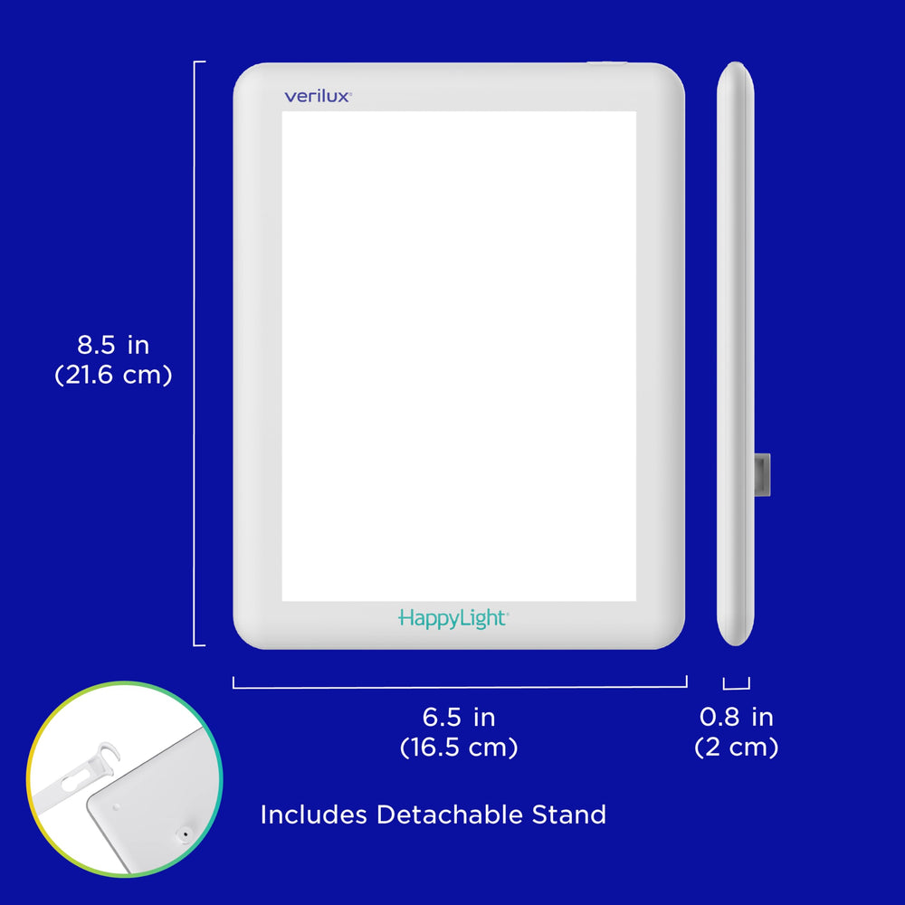 Verilux HappyLight Lucent empaque oficial que incluye garantía y manual