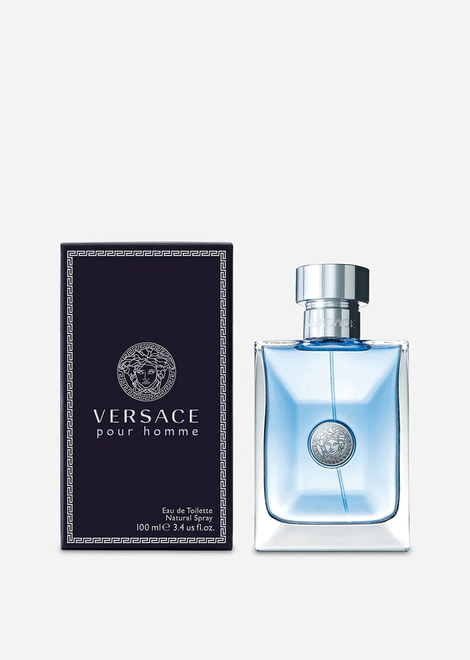 Man wearing Versace Pour Homme in evening setting conveying confident polished presence