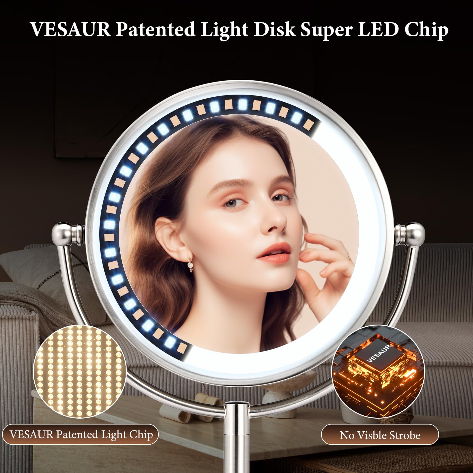 VESAUR acabado pearl nickel atractivo y resistente contra corrosión