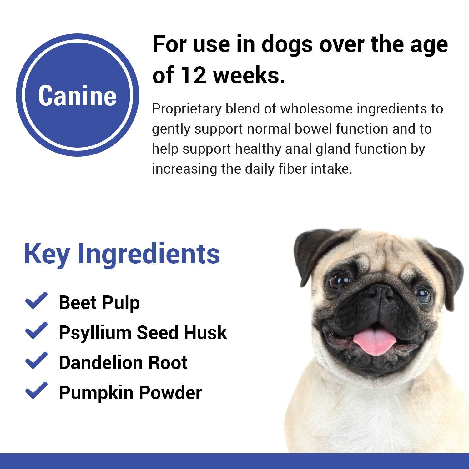 Vet Classics ingredientes naturales calabaza psyllium y linaza beneficiosos