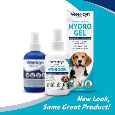 Vetericyn gel en spray aplicado en pata de perro, limpieza y alivio rápido