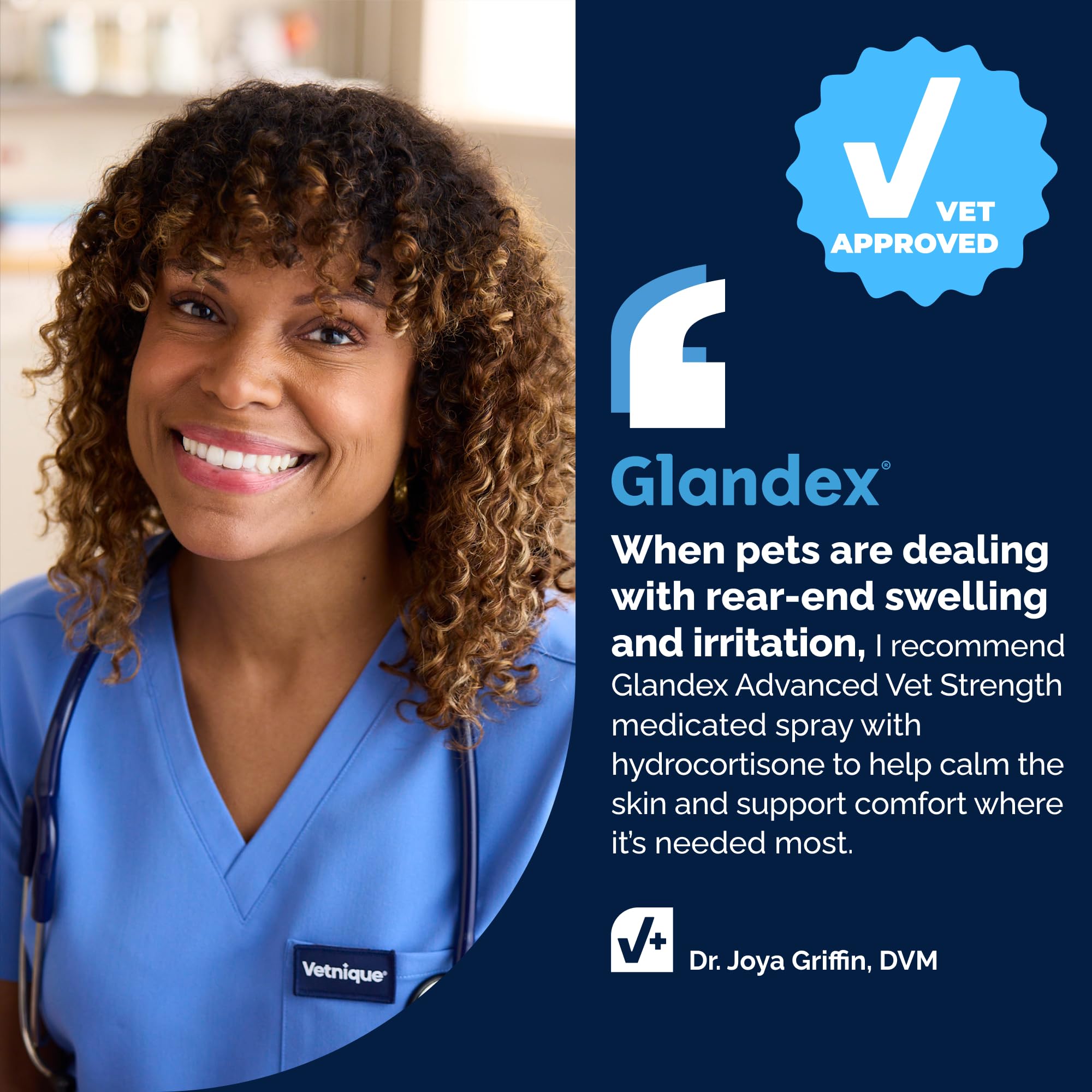 Vetnique Glandex en gato, relieve localizado y cómodo