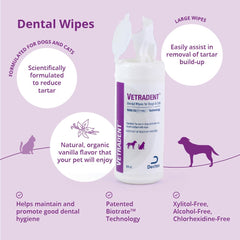 Vetradent primer plano de la textura de la toallita para eliminar placa