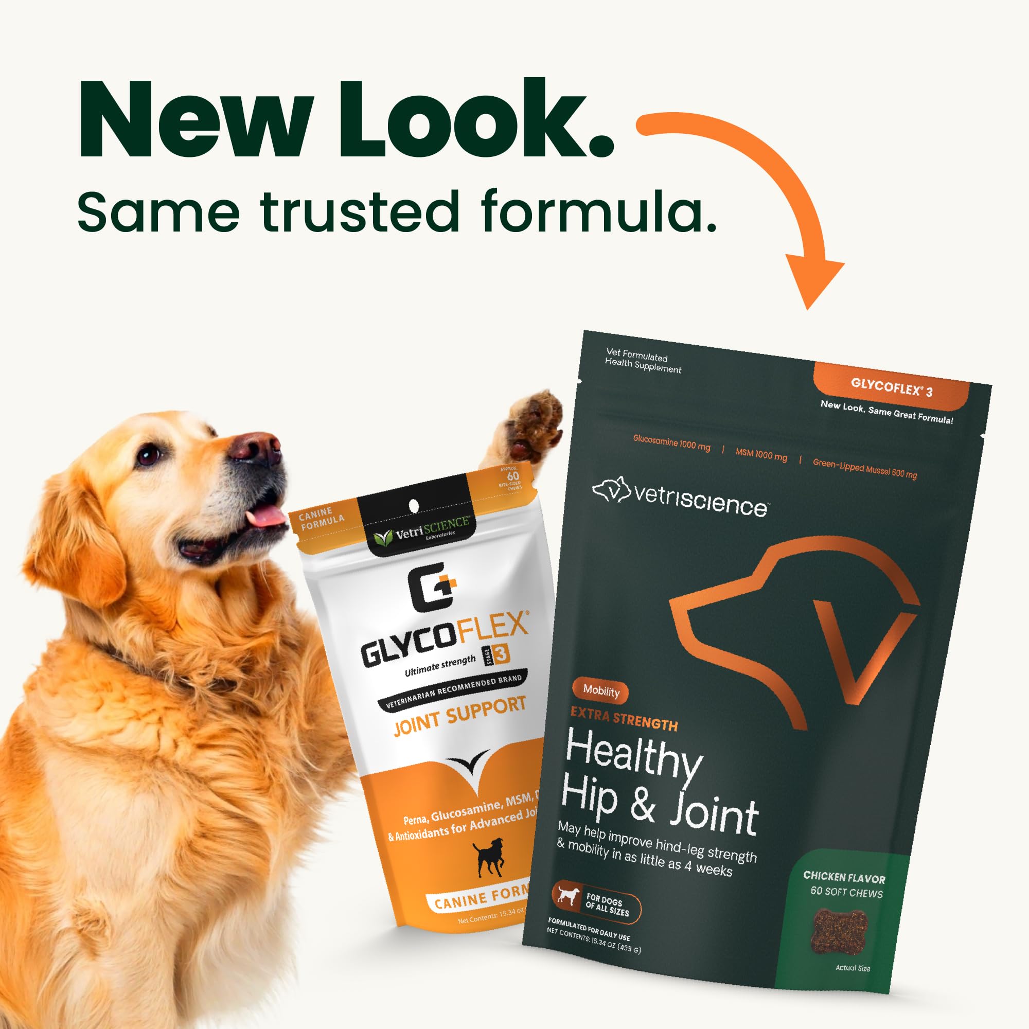 VetriScience close-up of chew texture highlighting soft, bite-sized formula for easy chewing