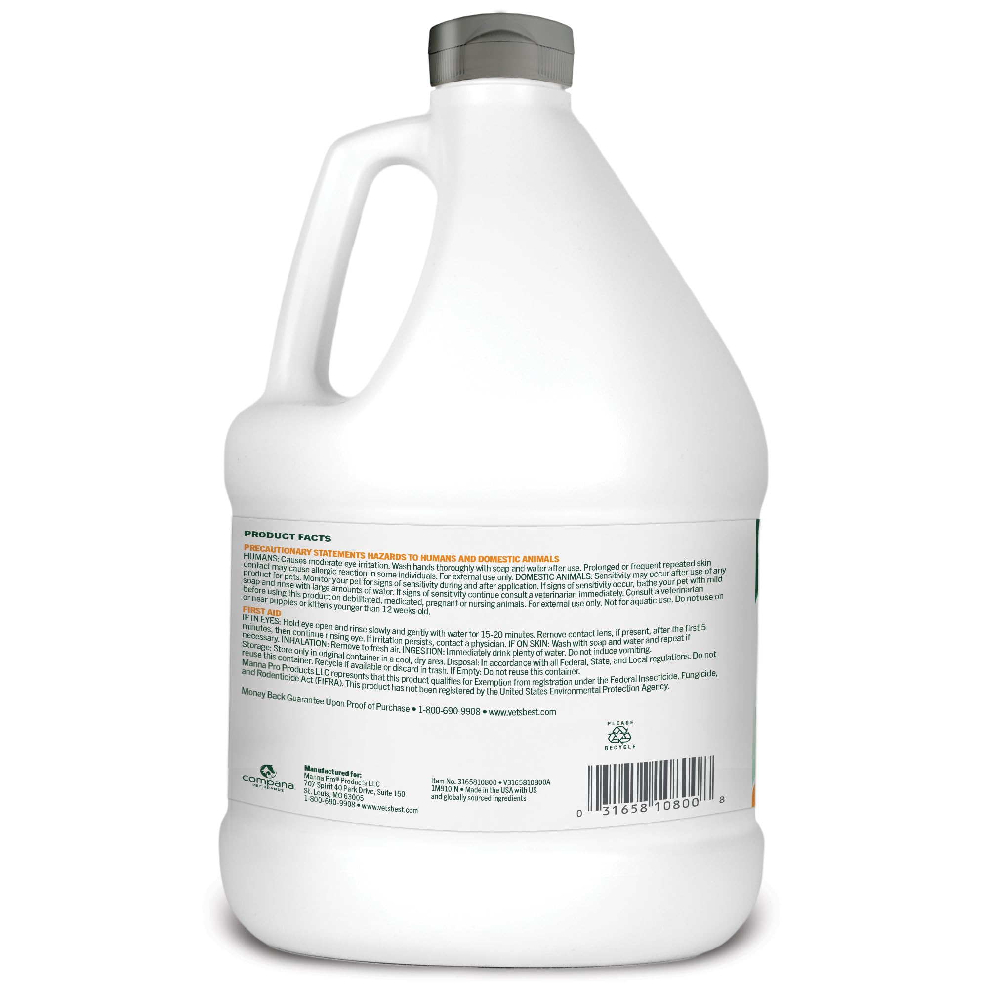 Detalle de ingredientes Vet's Best mostrando eugenol de clavo