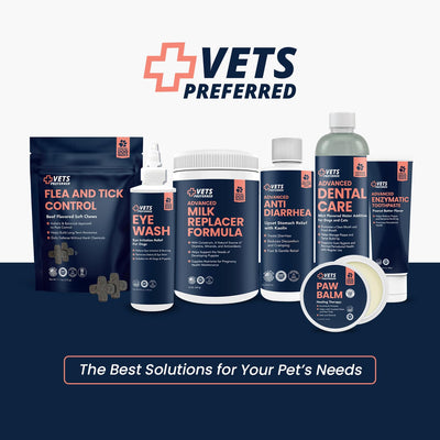 Vets Preferred escena doméstica relajada tras uso para bienestar del perro