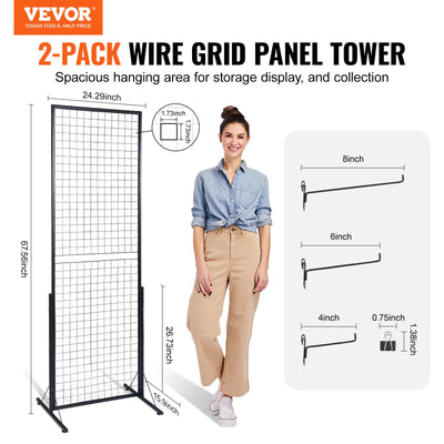 VEVOR close-up of welded grid and powdercoat finish demonstrating long-lasting durability