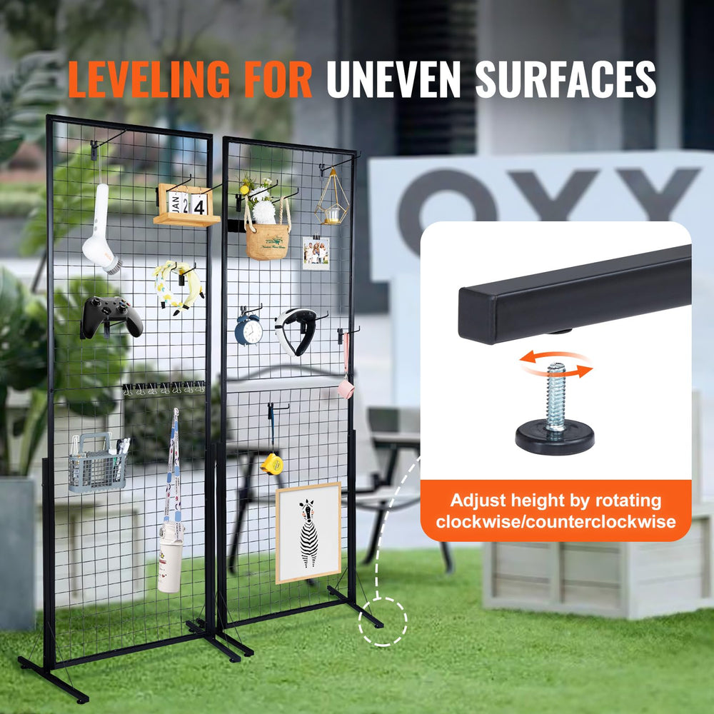 VEVOR assortment of hooks and clips arranged to show quick setup and versatile hanging