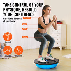 VEVOR media pelota en uso realizando flexiones que aumenta la exigencia del pecho y estabilidad
