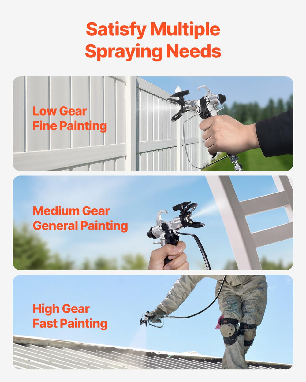 VEVOR nozzle fan pattern demonstration for even, paint-saving coverage