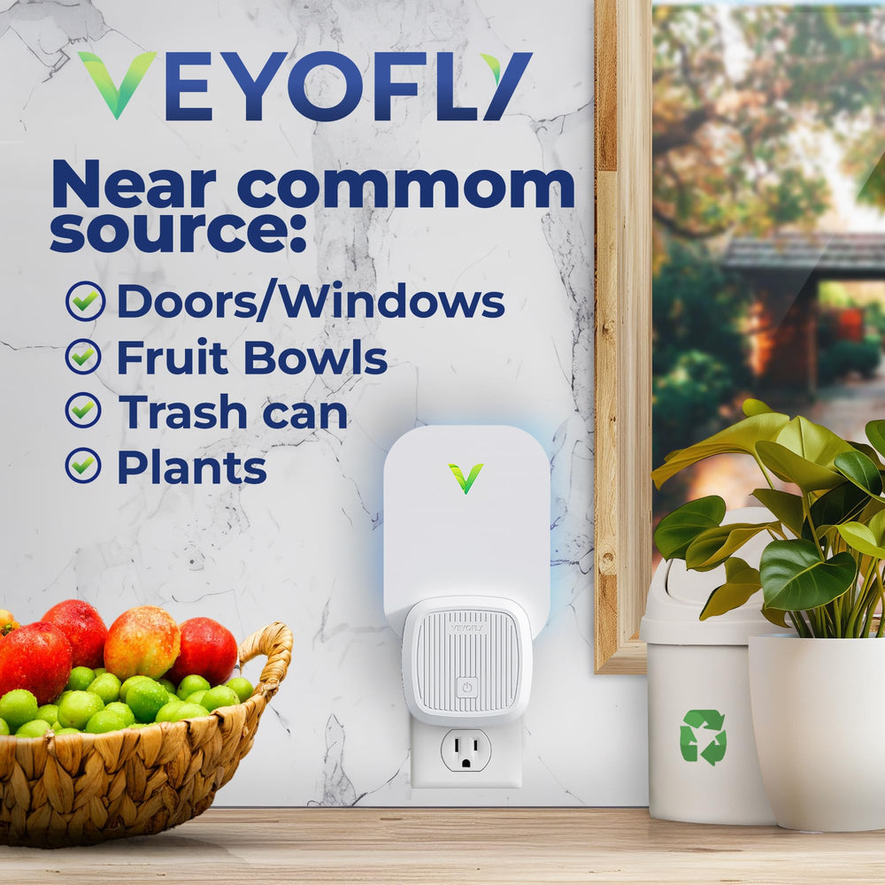VEYOFLY device in kitchen demonstrating insect reduction and cleanliness