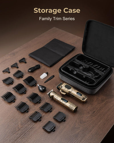 VGRPRO accessories laid out in EVA case for organized, travel-ready grooming