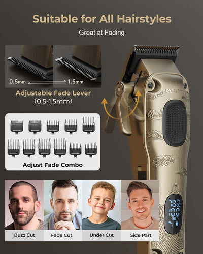 VGRPRO clipper in hand illustrating ergonomic grip and precise control