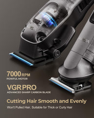 VGRPRO primer plano de la cuchilla afilada mostrando precisión y corte sin tirones