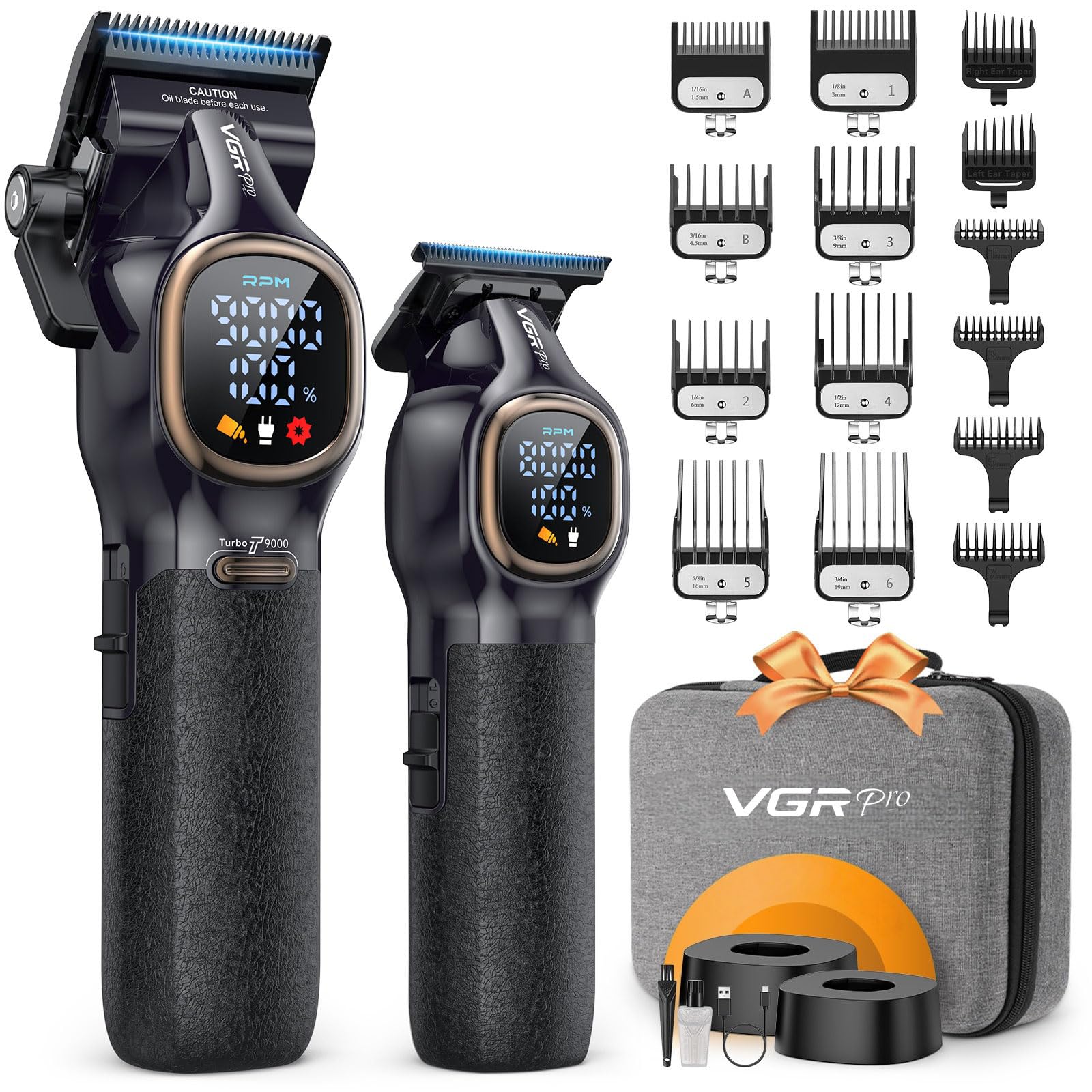 VGRPRO front view of clipper and trimmer showing complete kit benefits