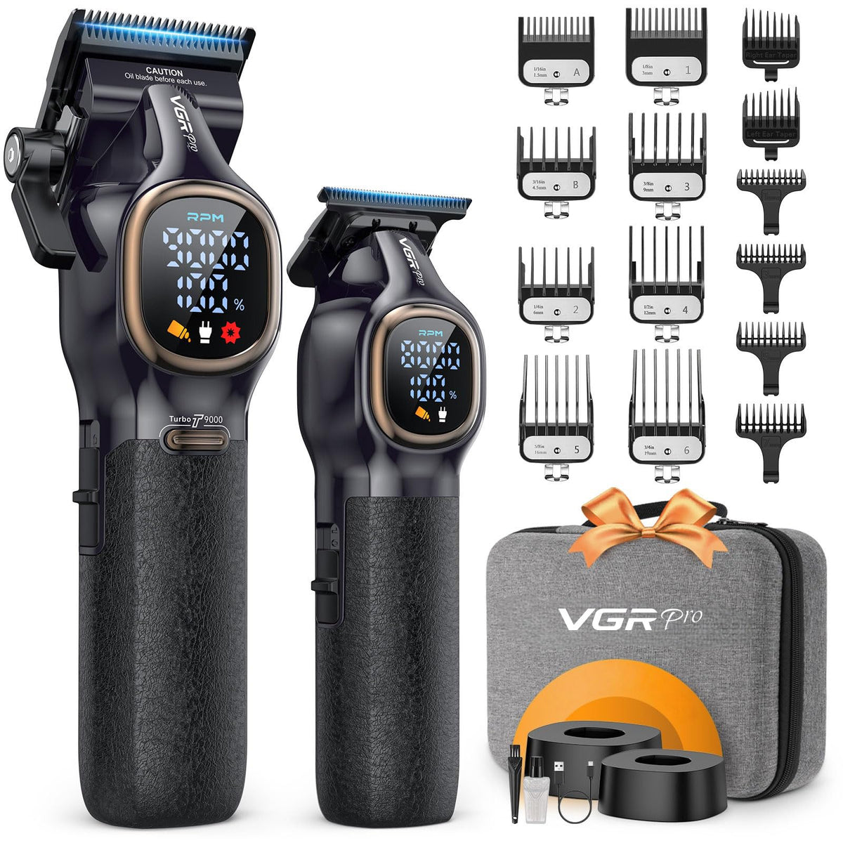 VGRPRO front view of clipper and trimmer showing complete kit benefits