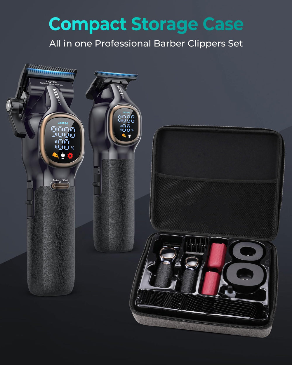 VGRPRO trimmer zero-gapped edge closeup for precise clean lines