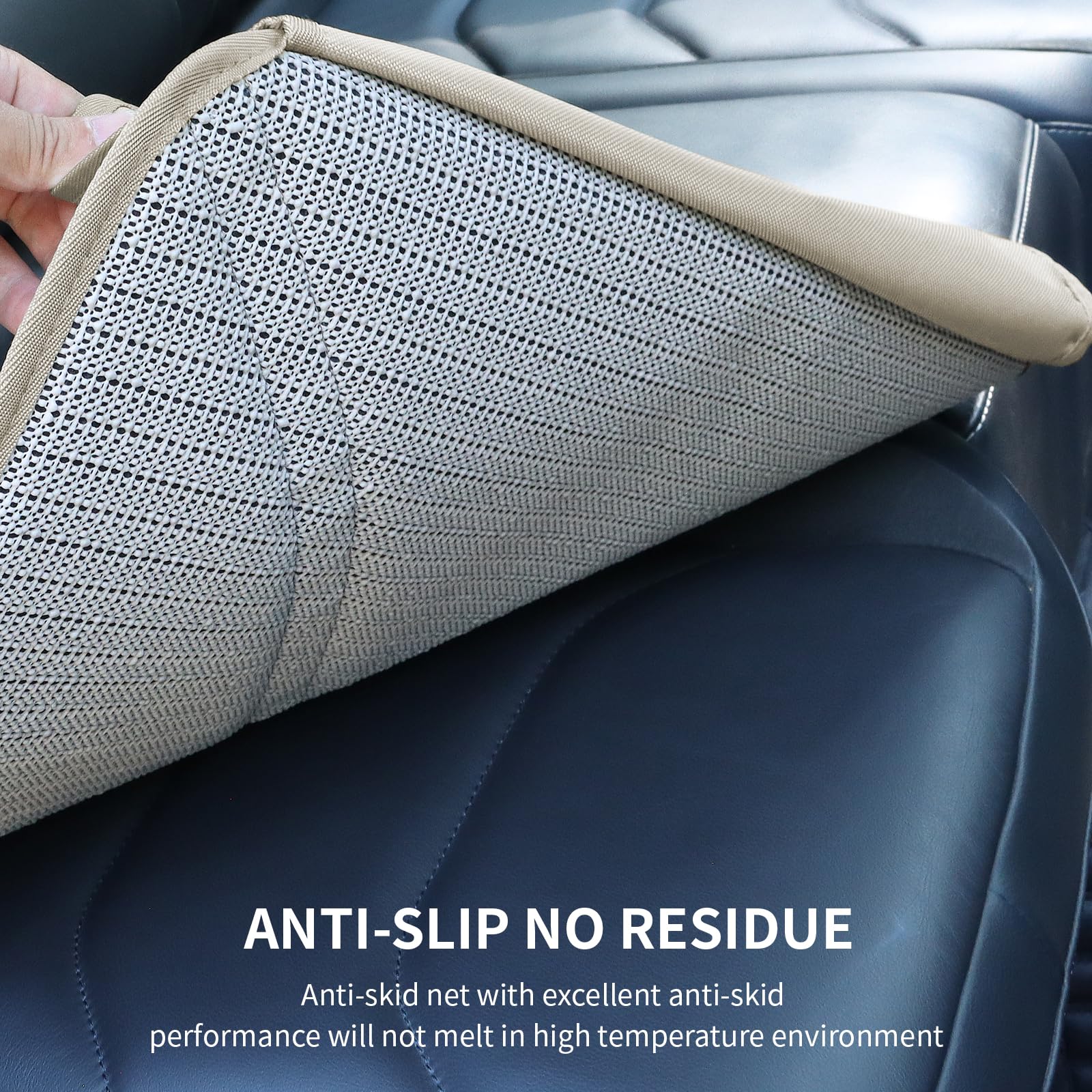 Viaviat used as kick mat showing rear-seat protection benefit