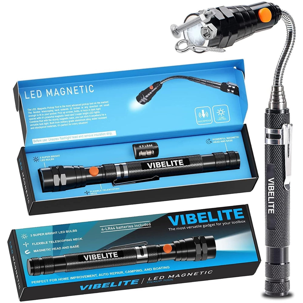 VIBELITE frontal del producto mostrando diseño compacto y luz