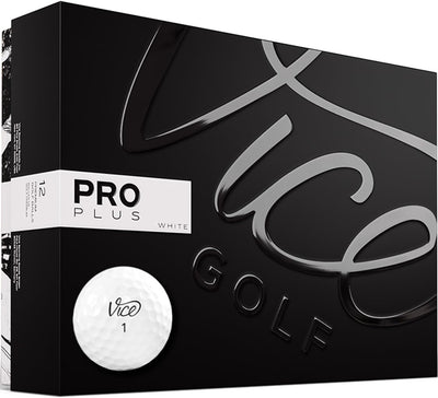 Vice Golf Pro Plus front packaging showing clean logo and number, enhances brand recognition