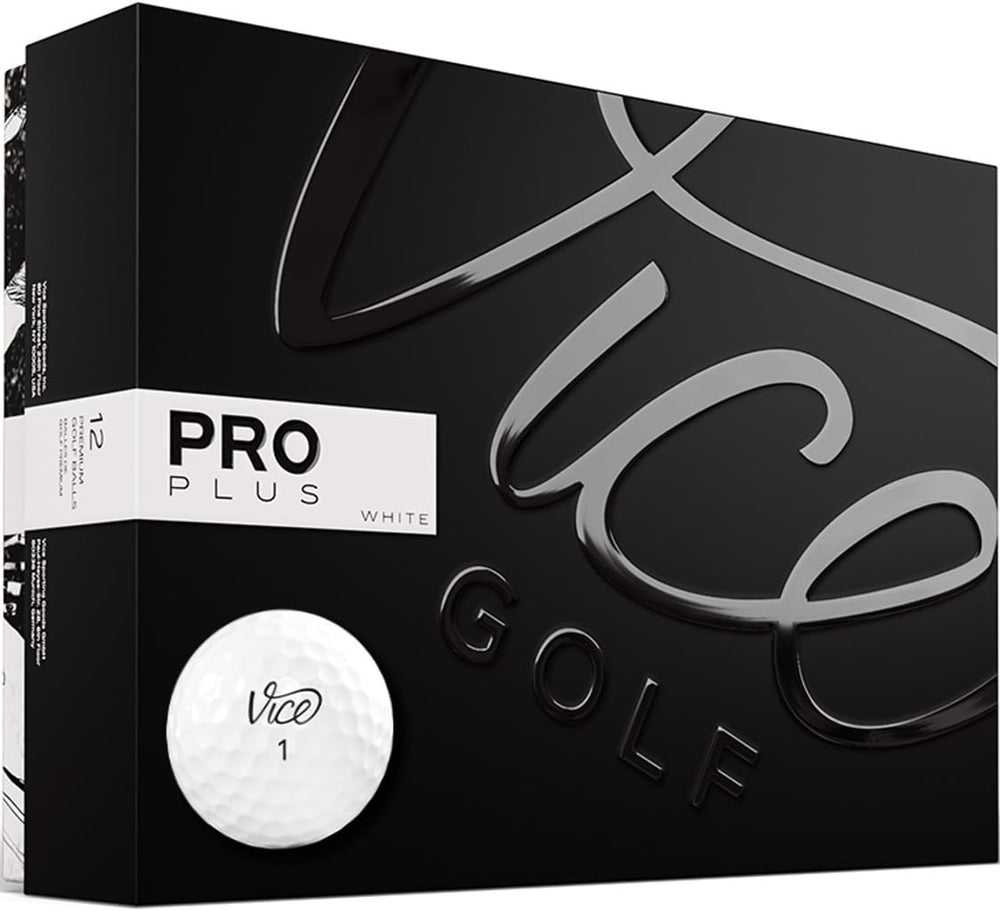 Vice Golf Pro Plus front packaging showing clean logo and number, enhances brand recognition