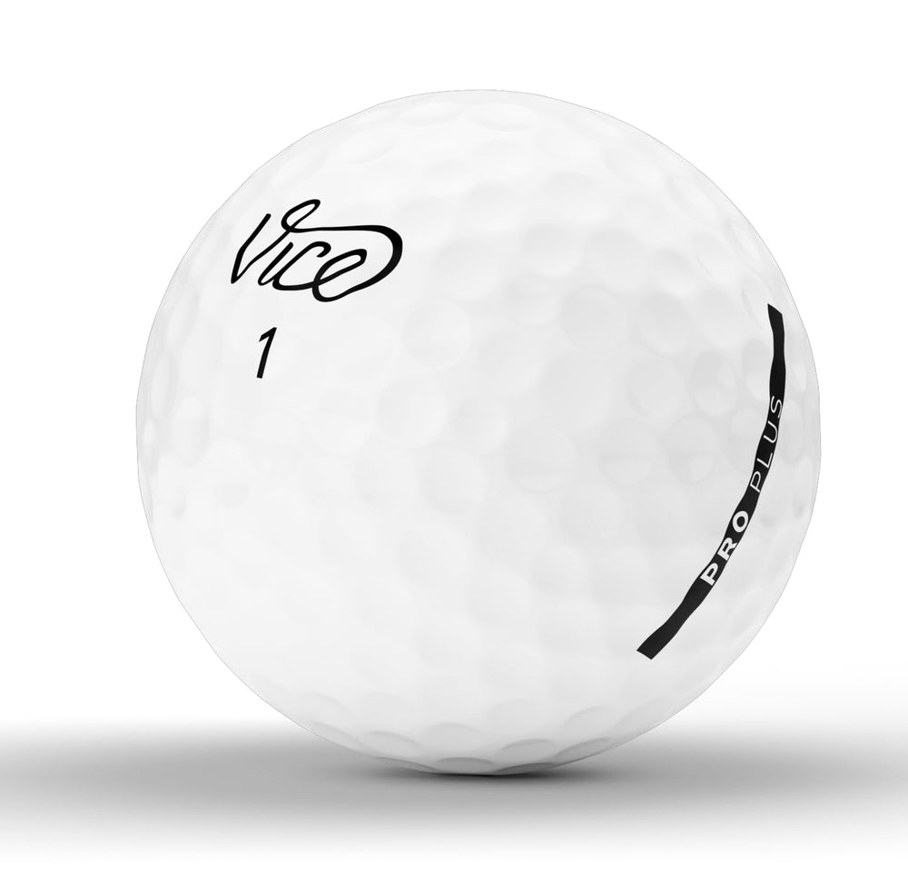 Vice Golf Pro Plus in hand for size comparison, demonstrates comfortable touring ball feel